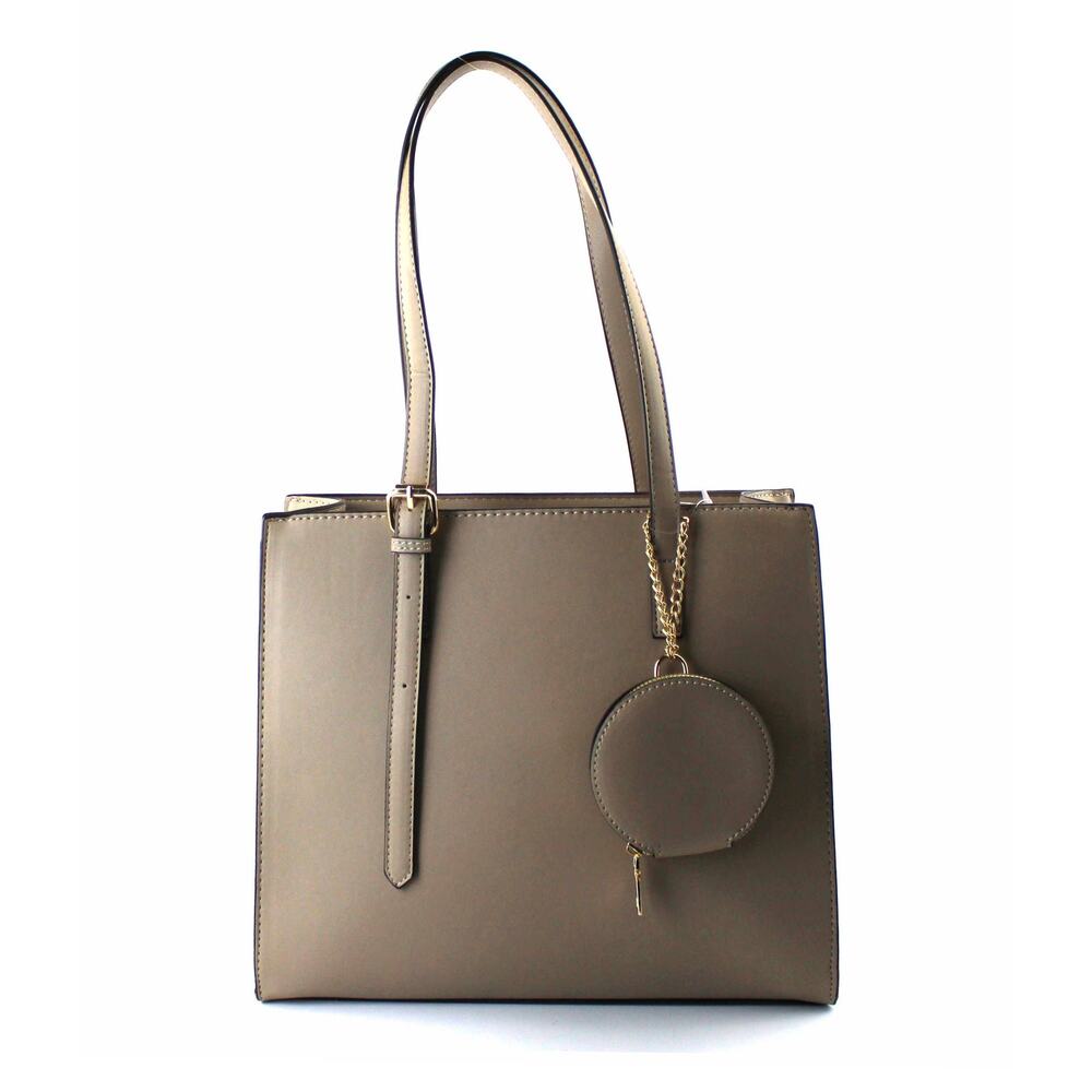 AR New York Satchel Handbag Women OS Pink 2in1 Zip Vegan Chic Minimalist NWT - Picture 8 of 16